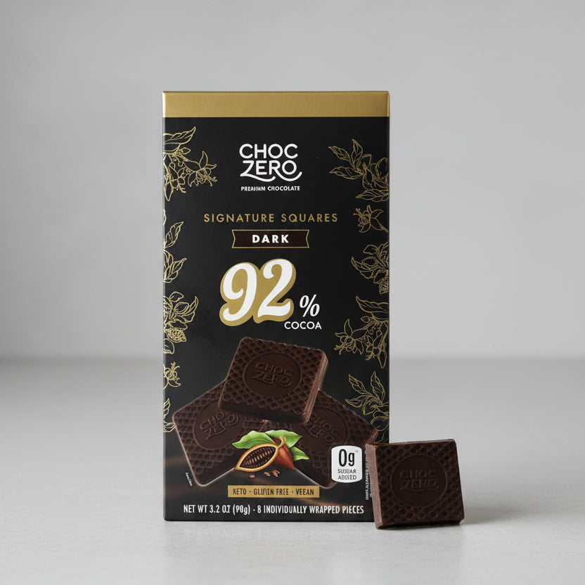 Choc Zero 92% Dark Chocolate Squares