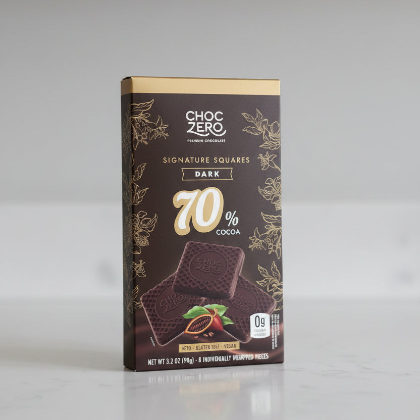 Choc Zero 70% Dark Chocolate Squares