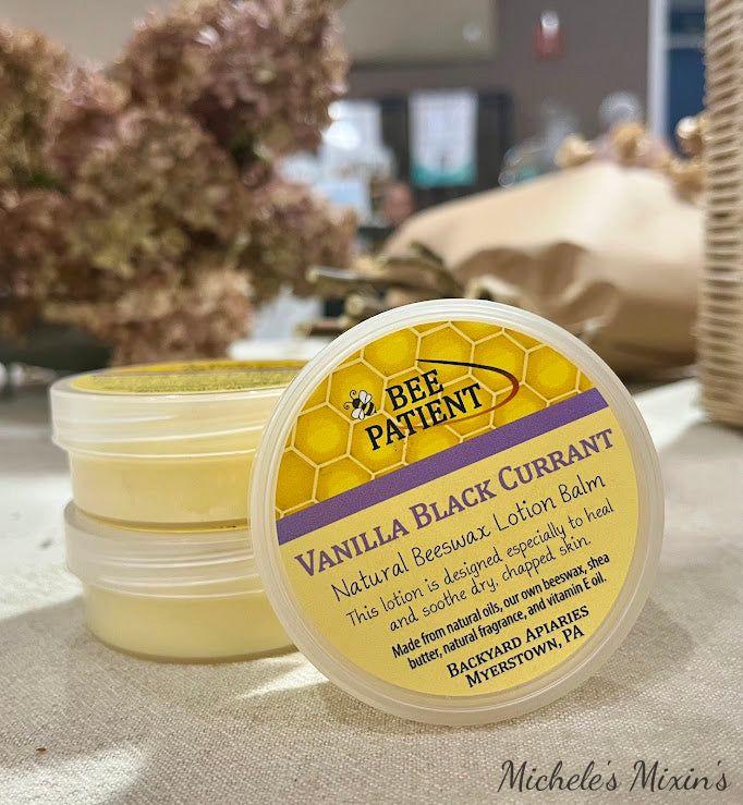 Backyard Apiaries Vanilla Black Currant Natural Beeswax Lotion Balm (3 oz.)