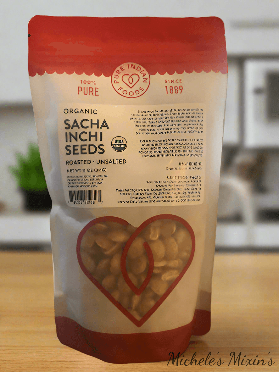 Organic Sacha Inchi Seeds| Pure Indian Foods| Roasted • Unsalted (11 oz.)