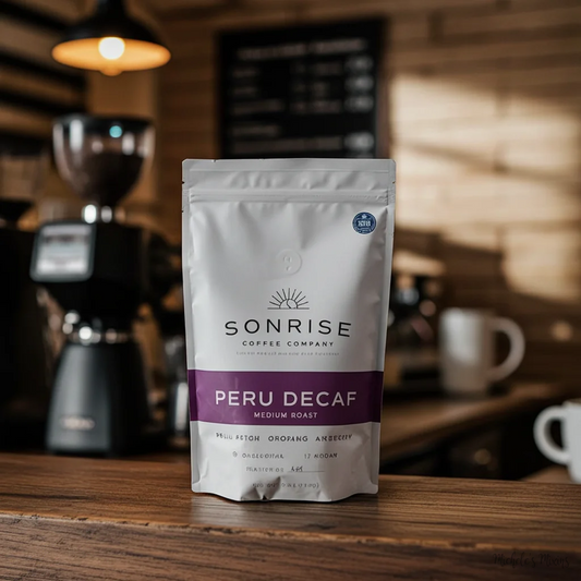 Watermarked - Sonrise Coffee Company Peru Decaf Medium Roast Whole Bean (12 oz.)