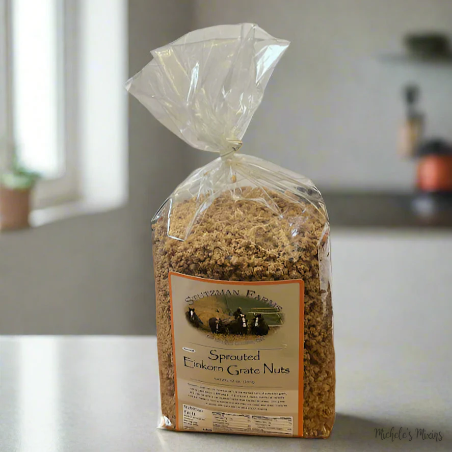 Watermarked - Stutzman Farms Sprouted Einkorn Grate Nuts (12 oz.)