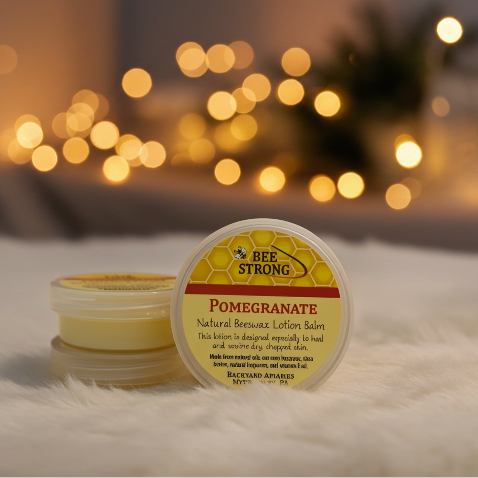 Backyard Apiaries Pomegranate Natural Beeswax Lotion Balm (3 oz.)