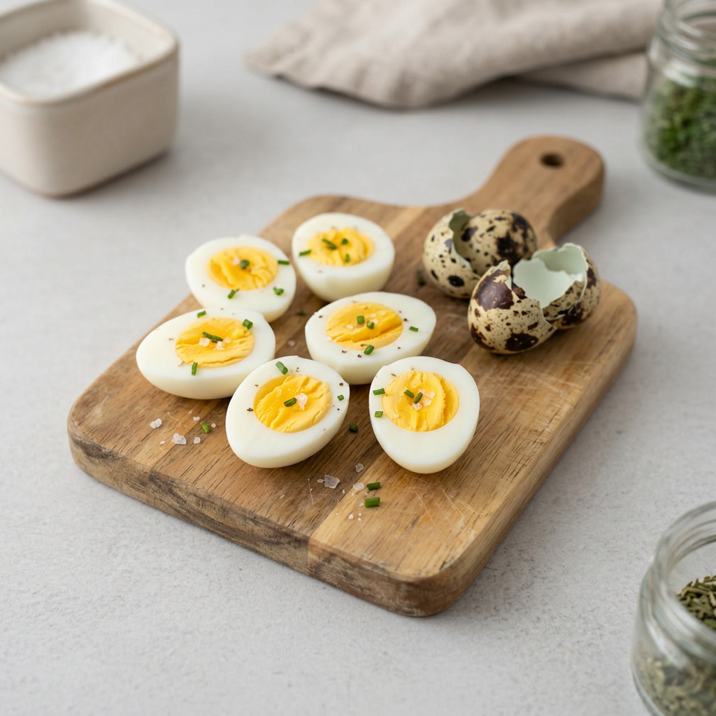 Quail eggs serving suggestion